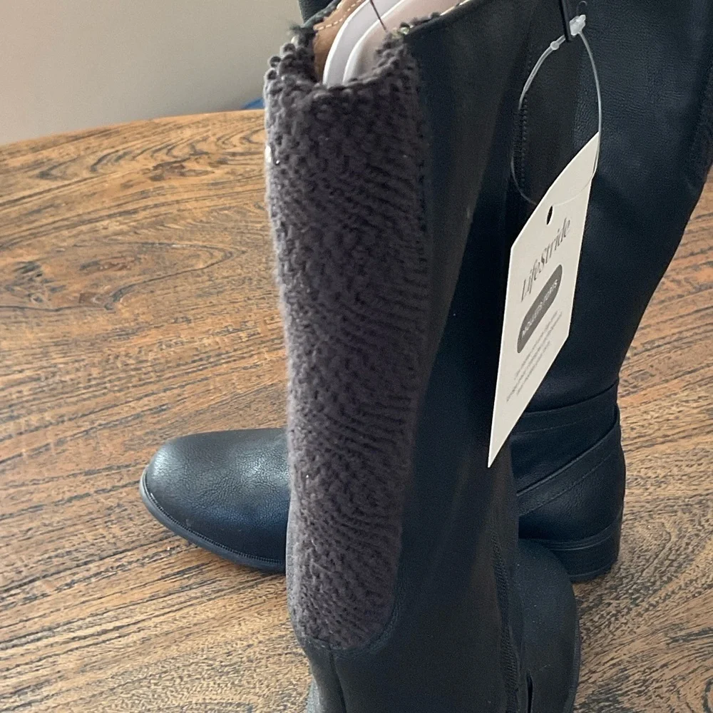 Life Stride Elegant Black Over the Knee Boots
